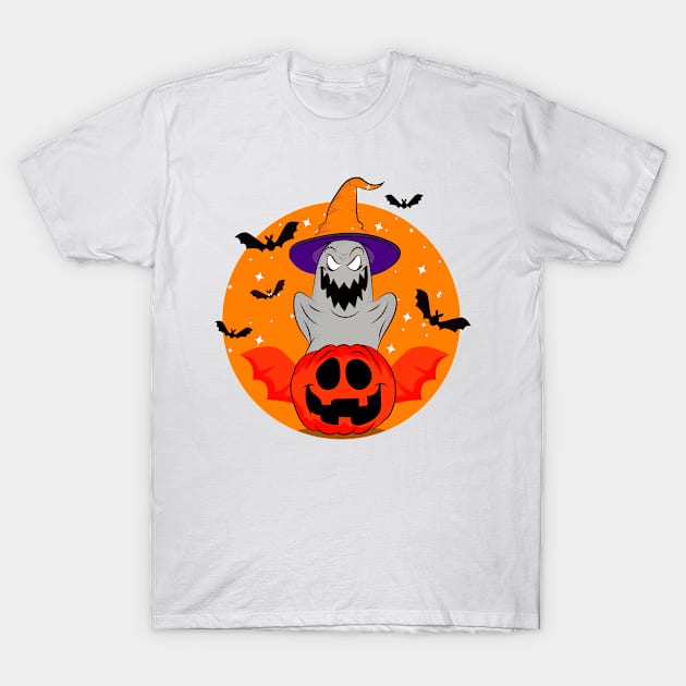 Scary And Pumpkin Halloween T-shirt T-Shirt by ShirtyArt